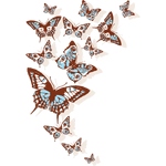 Переводная татуировка "Бабочки 3D"