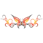 Переводная татуировка "Огненная бабочка"