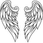 Переводная татуировка "Крылья ангела"