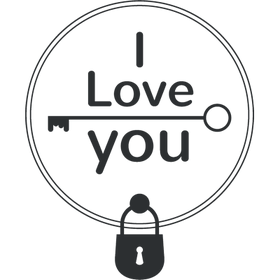 Переводная татуировка "I love you"