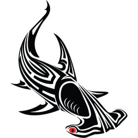 Переводная татуировка "Рыба молот"