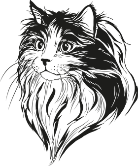 Переводная татуировка "Морда кошки"