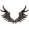 Переводная татуировка "Крылья ворона"